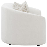 Rainn Boucle Upholstered Sloped Arm Loveseat in Latte