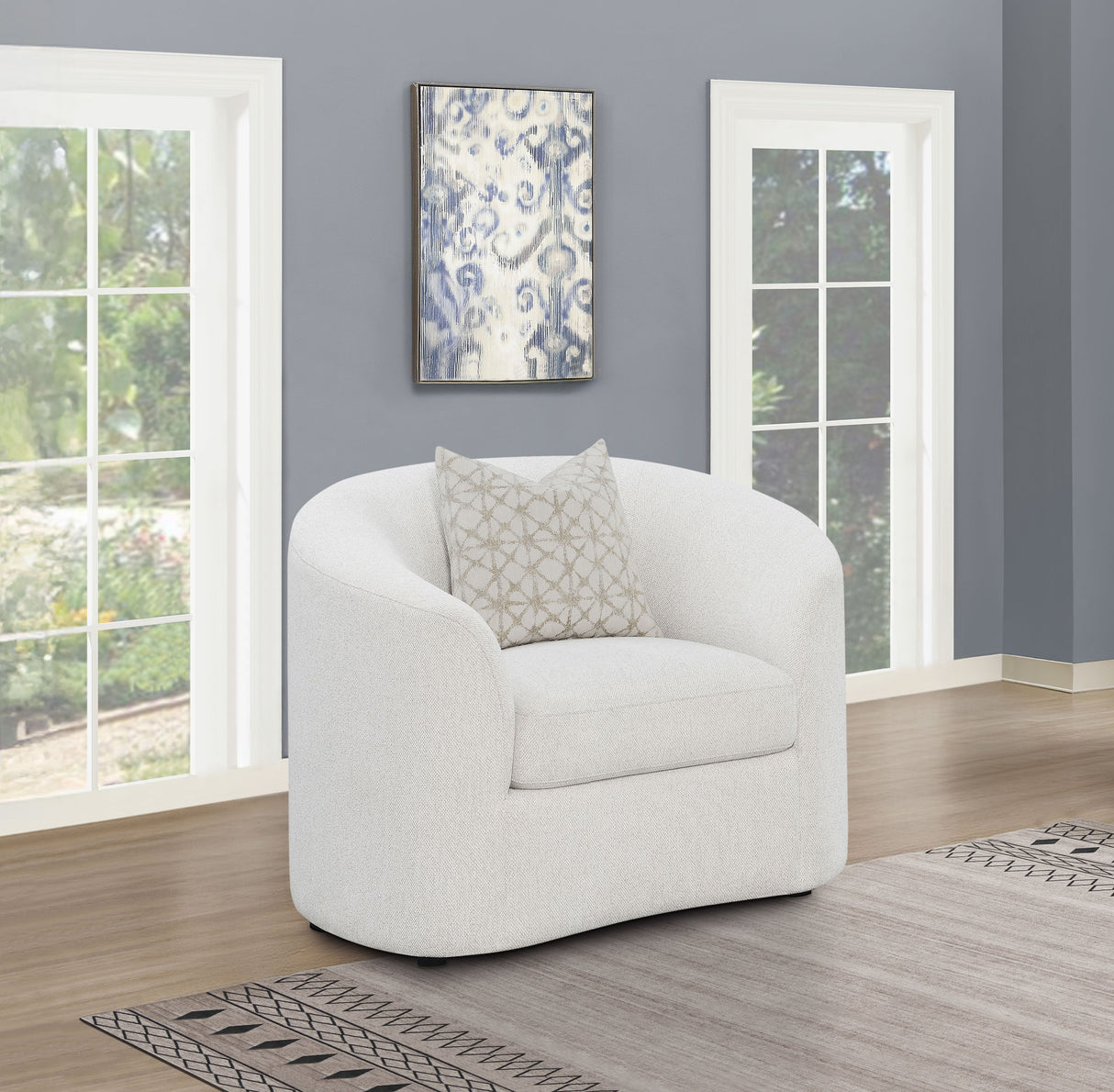 Rainn Boucle Upholstered Sloped Arm Accent Chair
