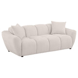 Destino 2-Piece Chenille Splayed Arm Sofa Set Greige