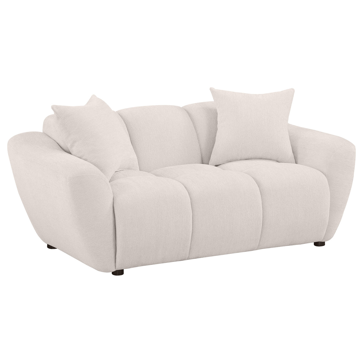 Destino 2-Piece Chenille Splayed Arm Sofa Set Greige