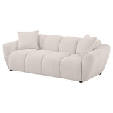 Destino Chenille Upholstered Splayed Arm Sofa - Greige