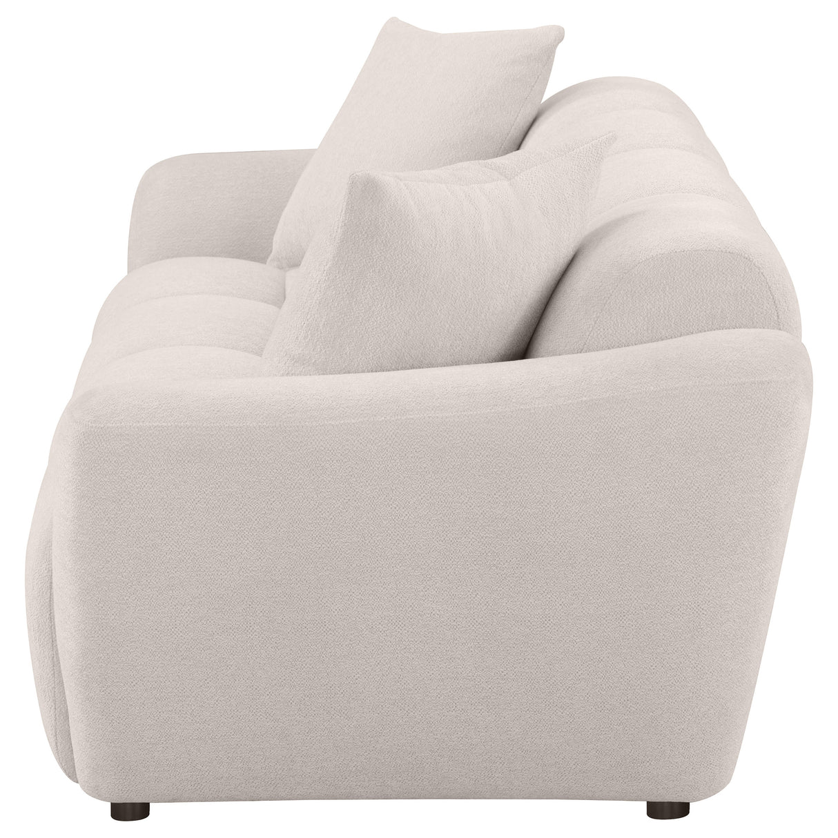 Destino Chenille Upholstered Splayed Arm Sofa - Greige