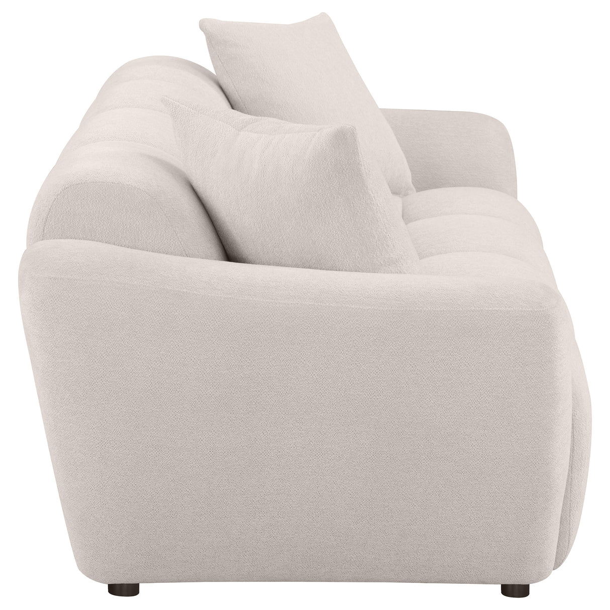 Destino Chenille Upholstered Splayed Arm Sofa - Greige