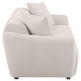 Destino Chenille Upholstered Splayed Arm Sofa - Greige