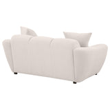 Destino Chenille Upholstered Splayed Arm Loveseat, Greige