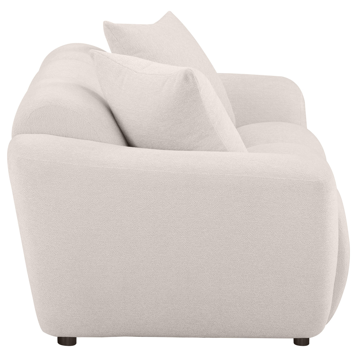 Destino Chenille Upholstered Splayed Arm Loveseat, Greige