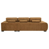 Octavia Upholstered Sectional Chaise Sofa in Amber