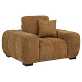 Octavia Upholstered Track Arm Accent Chair in Amber
