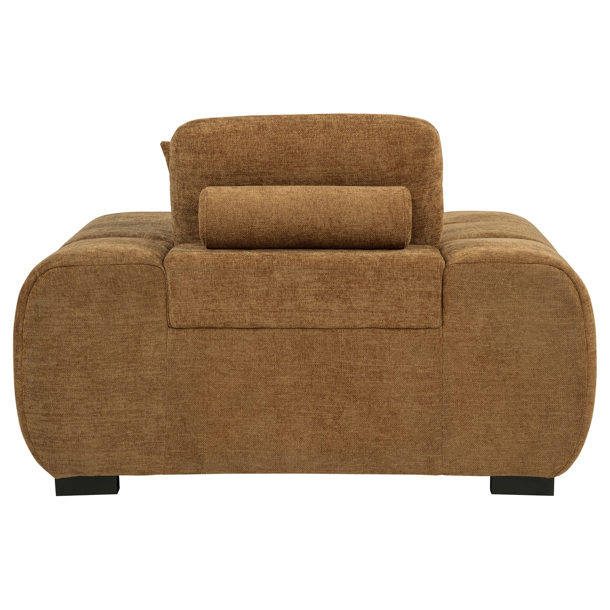 Octavia Upholstered Track Arm Accent Chair in Amber