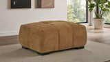 Octavia Upholstered Rectangular Ottoman in Amber