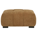 Octavia Upholstered Rectangular Ottoman in Amber