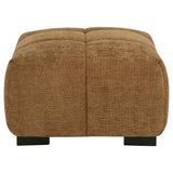 Octavia Upholstered Rectangular Ottoman in Amber