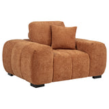 Octavia Upholstered Track Arm Accent Chair, Orange