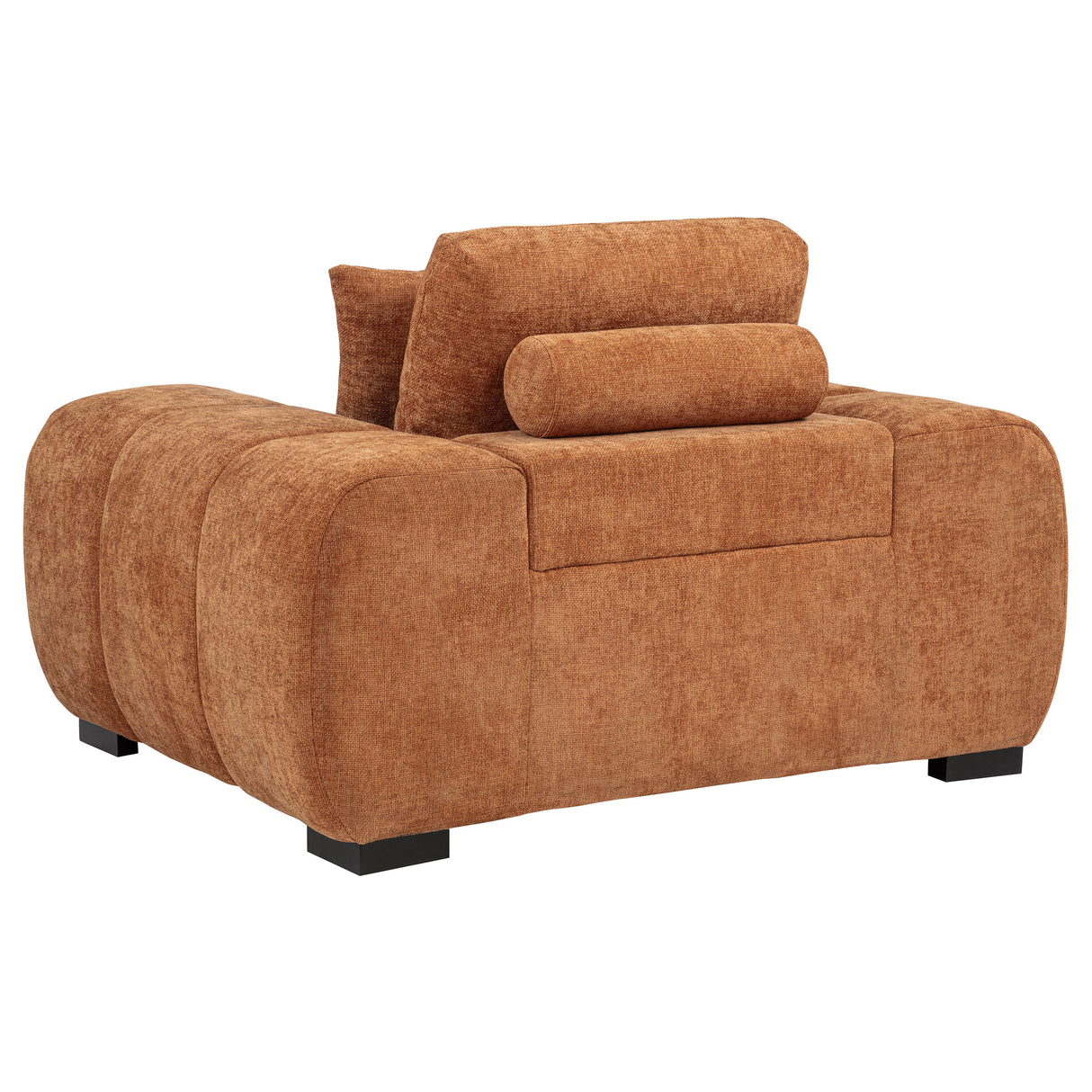 Octavia Upholstered Track Arm Accent Chair, Orange