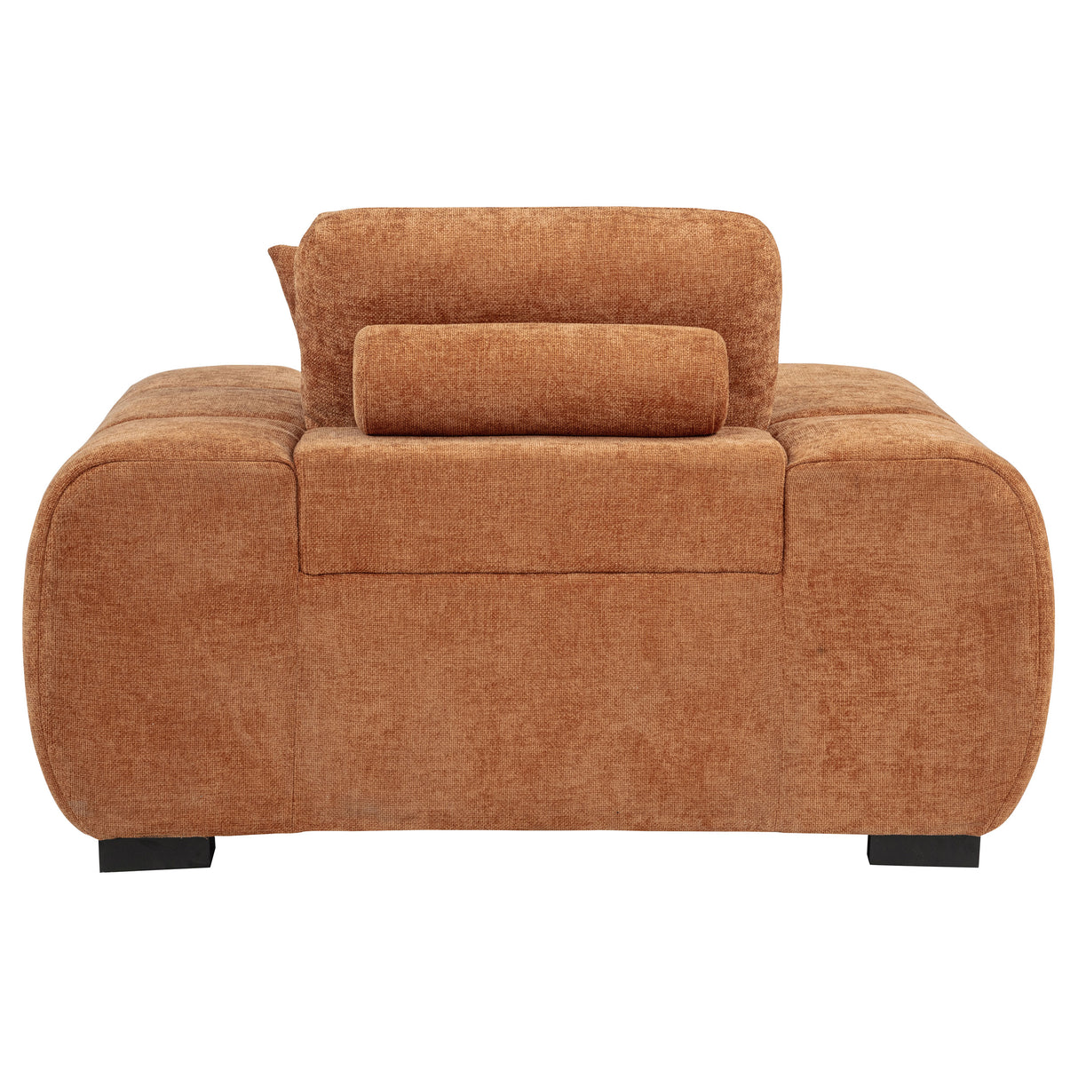 Octavia Upholstered Track Arm Accent Chair, Orange