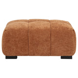 Octavia Upholstered Rectangular Ottoman Orange