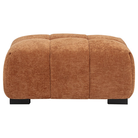 Octavia Upholstered Rectangular Ottoman Orange
