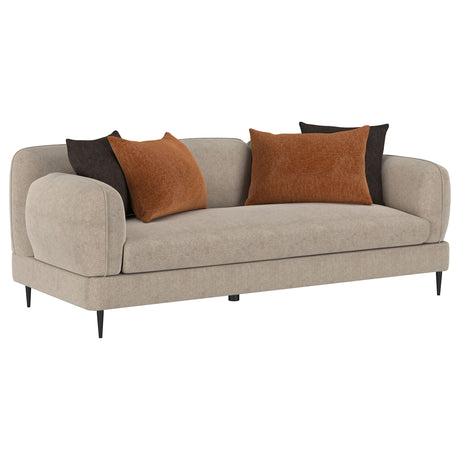 Jade 2-Piece Chenille Upholstered Sofa Set, Latte