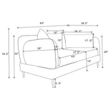 Jade 2-Piece Chenille Upholstered Sofa Set, Latte