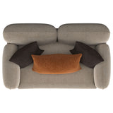 Jade Chenille Upholstered Sculpted Track Arm Loveseat, Latte