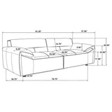 Buxton 2-Piece Orange Leather Upholstered Sofa Set