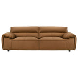 Buxton Top Grain Leather Upholstered Sofa - Orange
