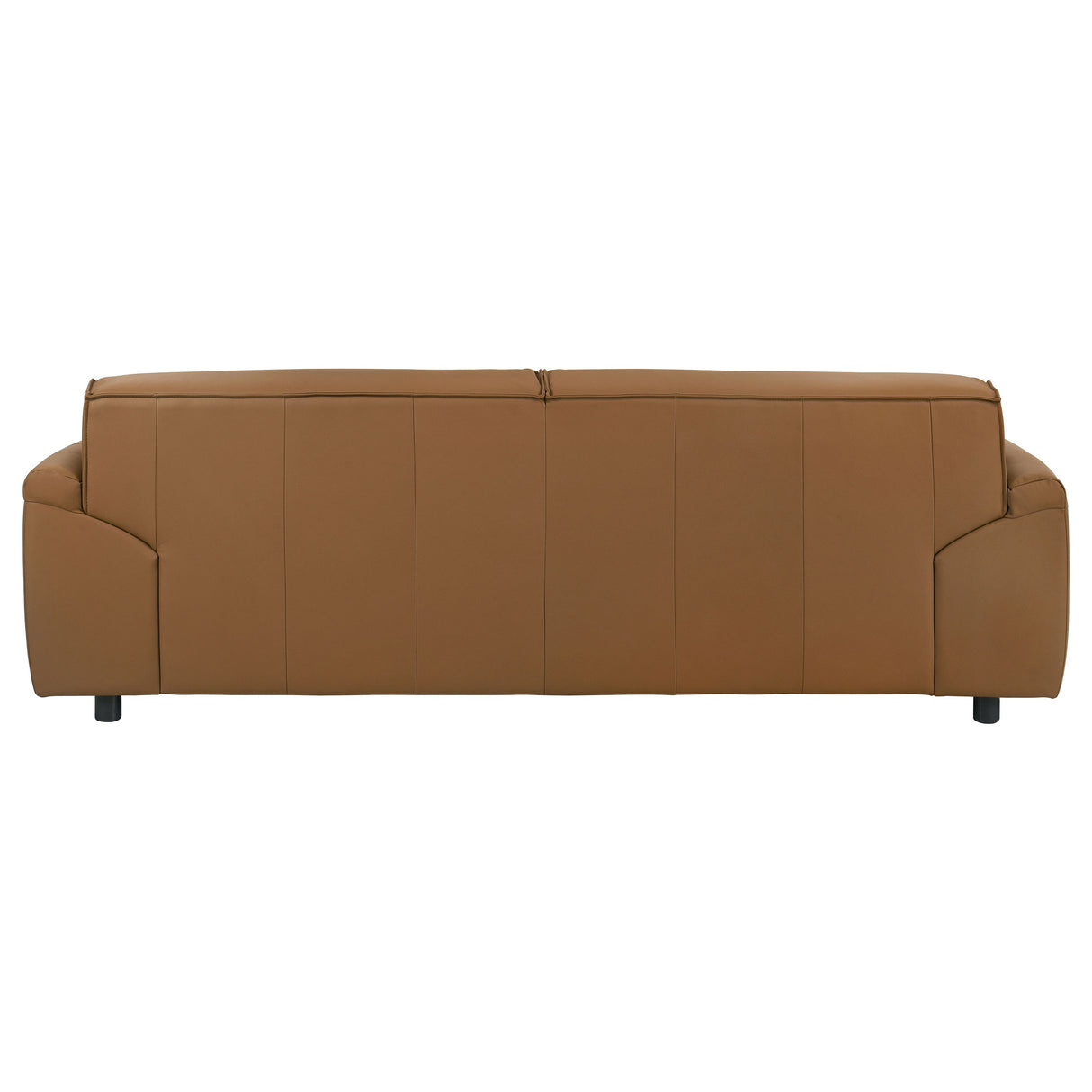 Buxton Top Grain Leather Upholstered Sofa - Orange