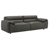 Buxton 2-Piece Leather Sofa Set in Graphite