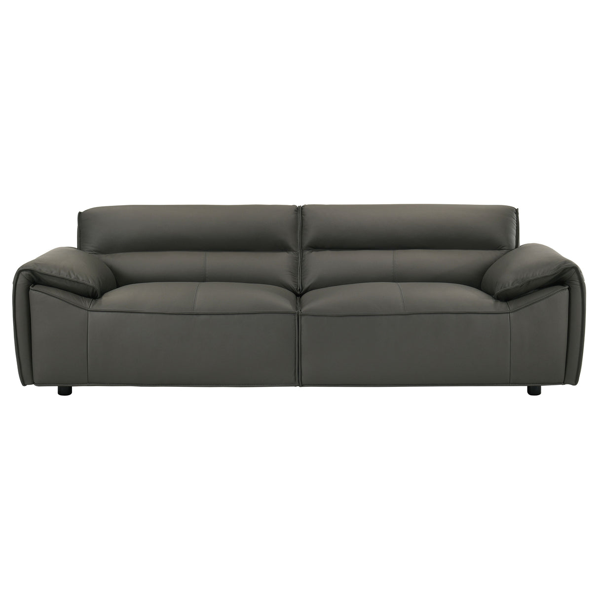 Buxton 2-Piece Leather Sofa Set in Graphite