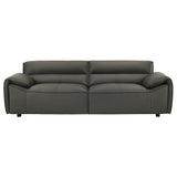 Buxton 2-Piece Leather Sofa Set in Graphite