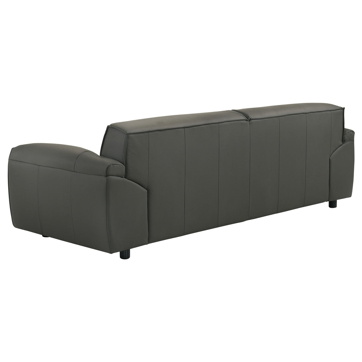 Buxton 2-Piece Leather Sofa Set in Graphite