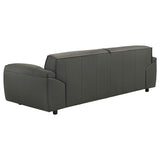 Buxton 2-Piece Leather Sofa Set in Graphite