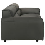 Buxton 2-Piece Leather Sofa Set in Graphite