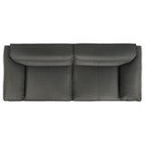 Buxton 2-Piece Leather Sofa Set in Graphite