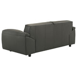 Buxton 2-Piece Leather Sofa Set in Graphite