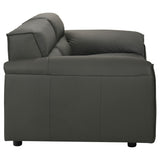 Buxton 2-Piece Leather Sofa Set in Graphite