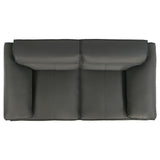 Buxton 2-Piece Leather Sofa Set in Graphite