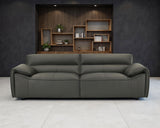 Buxton Top Grain Leather Sofa in Graphite