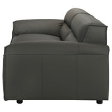 Buxton Top Grain Leather Sofa in Graphite