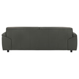 Buxton Top Grain Leather Sofa in Graphite