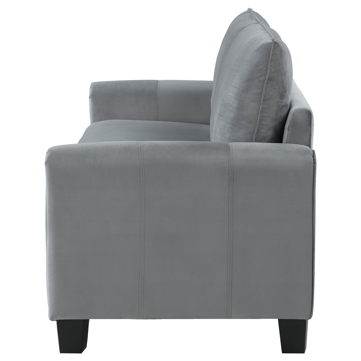 Davis Upholstered Rolled Arm Sofa in Grey