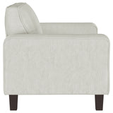 Deerhurst Upholstered Track Arm Tufted Loveseat in Greige