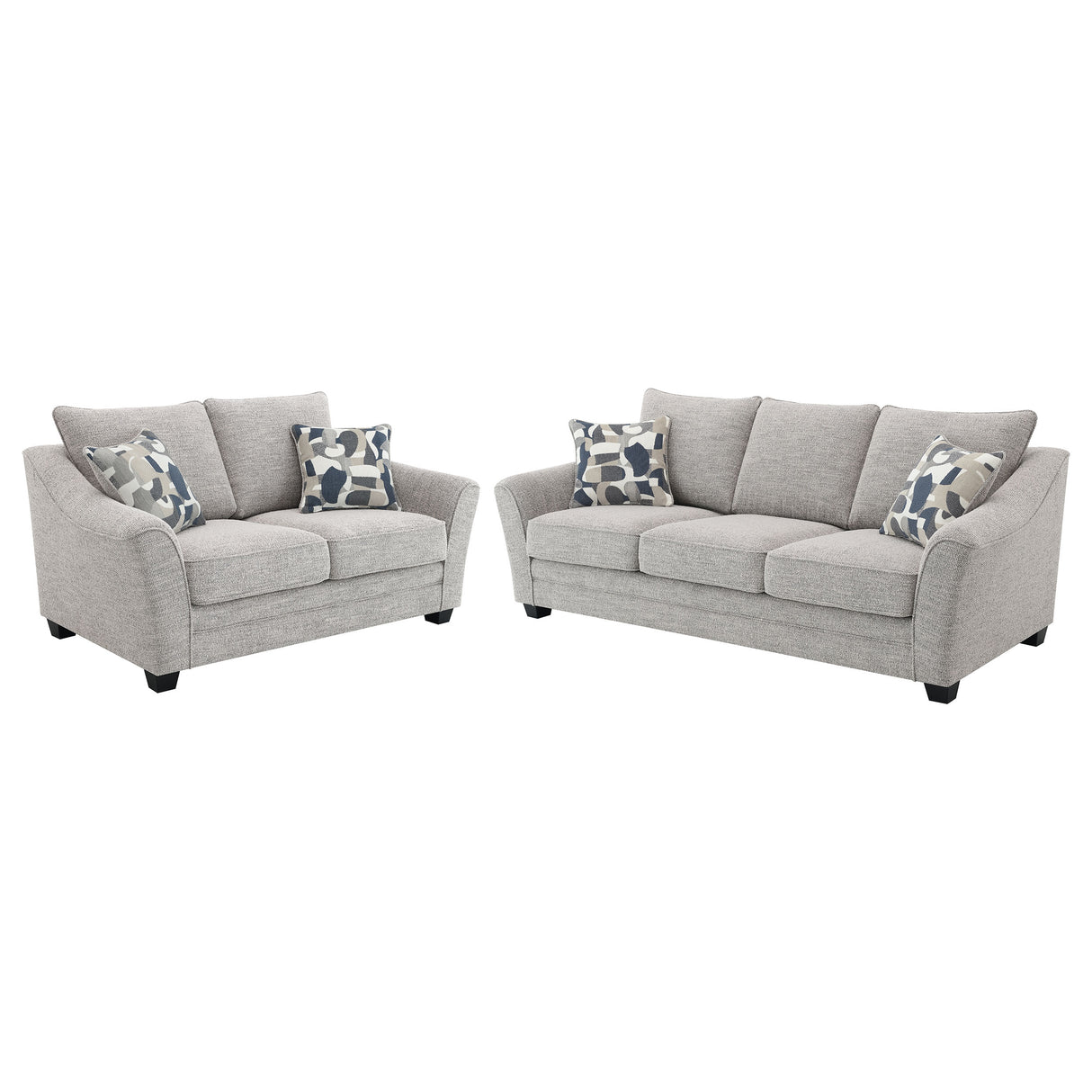 Tomkins 2-Piece Boucle Sofa Set - Light Grey