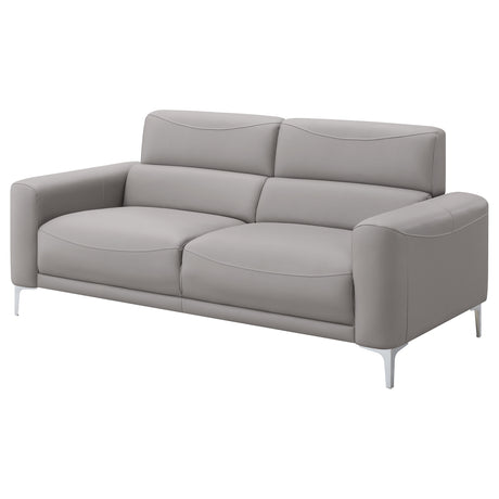 Glenmark Upholstered Track Arm Sofa in Taupe