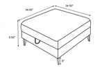 Clint Square Upholstered Tufted Storage Ottoman Aloe