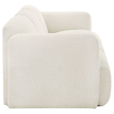 Dorset 2-Piece Upholstered Round Track Arm Sofa Set White