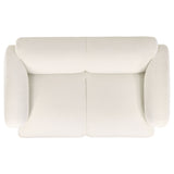 Dorset 2-Piece Upholstered Round Track Arm Sofa Set White
