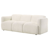Dorset Fabric Upholstered Round Track Arm Sofa - White