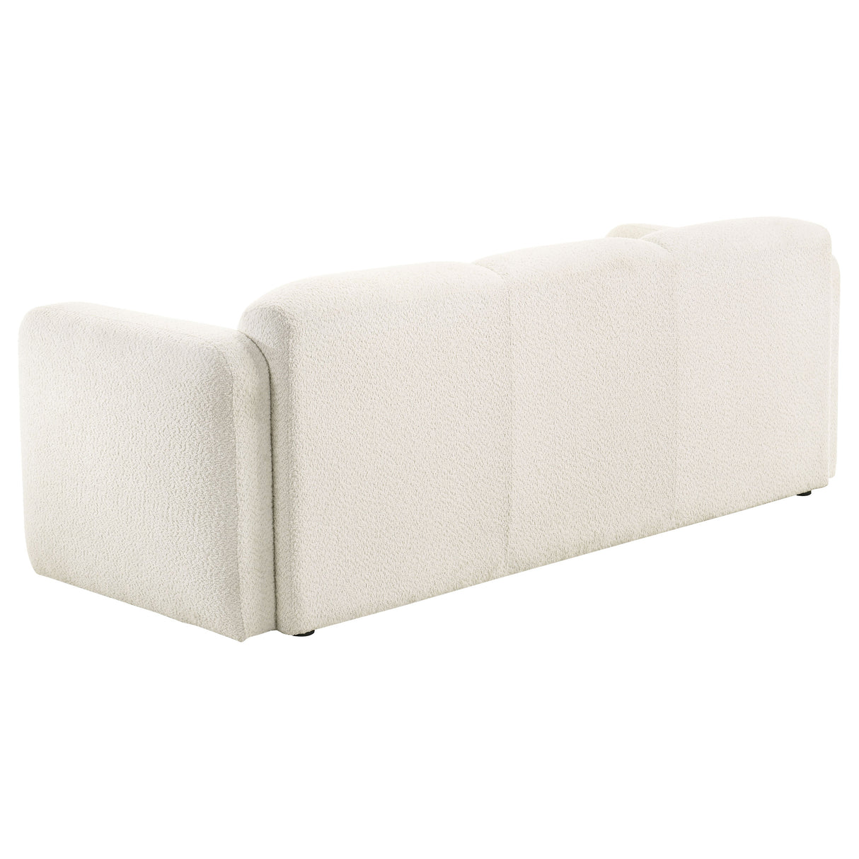 Dorset Fabric Upholstered Round Track Arm Sofa - White
