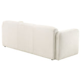 Dorset Fabric Upholstered Round Track Arm Sofa - White